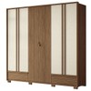 Guarda-Roupa Democrata 6 Portas 5 Gavetas Ripado Jatoba/Areia 163143 - Santos Andirá