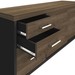 Armário para Escritório 2 Portas 3 Gavetas Charuto/Preto - Artany Móveis