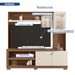 Estante para TV Até 55 Polegadas Lume 3 Portas com Led e Vidro Nogueira San Remo/Off White - Caemmun