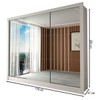 Guarda-Roupa Casal Nevada 3 Portas 3 Gavetas com Espelho Branco - Panorama Móveis