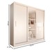 Guarda-Roupa Casal Cali 3 Portas 3 Gavetas com Espelho Branco - Panorama Móveis