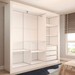 Guarda-Roupa Casal Cali 3 Portas 3 Gavetas com Espelho Branco - Panorama Móveis