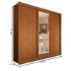Guarda-Roupa Casal Cali 3 Portas 3 Gavetas com Espelho Cinamomo - Panorama Móveis