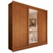 Guarda-Roupa Casal Cali 3 Portas 3 Gavetas com Espelho Cinamomo - Panorama Móveis