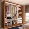 Guarda-Roupa Casal Cali 3 Portas 3 Gavetas com Espelho Cinamomo - Panorama Móveis