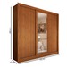 Guarda-Roupa Casal Cali Slim 3 Portas com Espelho Cinamomo - Panorama Móveis