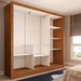 Guarda-Roupa Casal Cali Slim 3 Portas com Espelho Cinamomo - Panorama Móveis