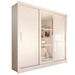 Guarda-Roupa Casal Cali Slim 3 Portas com Espelho Branco - Panorama Móveis