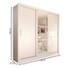 Guarda-Roupa Casal Cali Slim 3 Portas com Espelho Branco - Panorama Móveis
