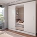 Guarda-Roupa Casal Colie 3 Portas 3 Gavetas com Espelho Branco - Panorama Móveis