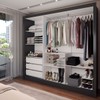 Guarda-Roupa Casal Colie 3 Portas 3 Gavetas com Espelho Preto - Panorama Móveis