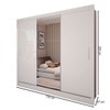 Guarda-Roupa Casal Colie Slim 3 Portas com Espelho Branco - Panorama Móveis