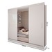 Guarda-Roupa Casal Colie Slim 3 Portas com Espelho Branco - Panorama Móveis
