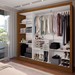 Guarda-Roupa Casal Colie Slim 3 Portas com Espelho Cinamomo/Off White - Panorama Móveis
