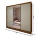 Guarda-Roupa Casal Colie Slim 3 Portas com Espelho Cinamomo/Off White - Panorama Móveis