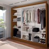 Guarda-Roupa Casal Colie Slim 3 Portas com Espelho Cinamomo - Panorama Móveis