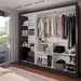 Guarda-Roupa Casal Colie Slim 3 Portas com Espelho Preto - Panorama Móveis
