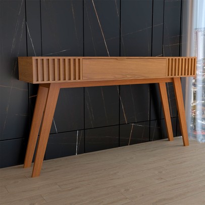 Aparador Deluxe 1 Gaveta Ripado Freijó - Panorama Móveis