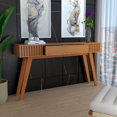 Aparador Deluxe 1 Gaveta Ripado Freijó - Panorama Móveis