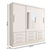 Guarda-Roupa Casal Joris 3 Portas 9 Gavetas com Espelho Branco - Panorama Móveis