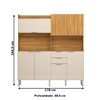 Cozinha Compacta Pitaya 7 Portas 2 Gavetas Cinamon/Off-White - Demobile