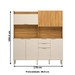 Cozinha Compacta Pitaya 7 Portas 2 Gavetas Cinamon/Off-White - Demobile