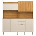Cozinha Compacta Pitaya 7 Portas 2 Gavetas Cinamon/Off-White - Demobile