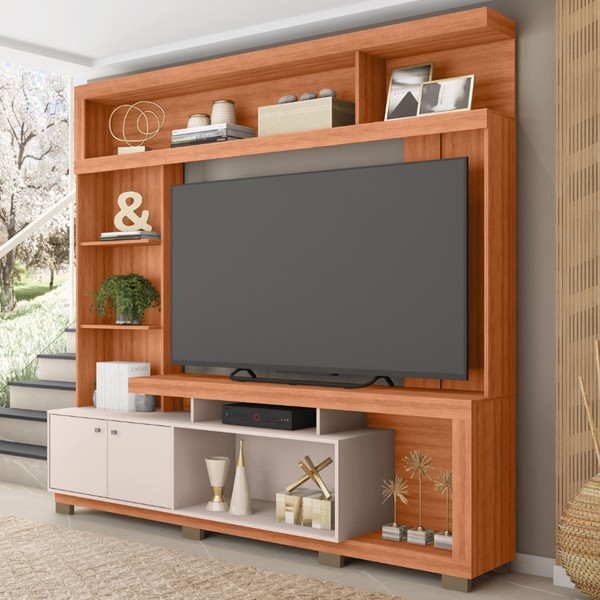 Estante para TV Até 55 Polegadas Formosa 2 Portas Freijó/Off White - Caemmun