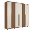 Guarda-Roupa Casal Coimbra 6 Portas 4 Gavestas Ripado 16524 Jatoba/Areia - Santos Andirá