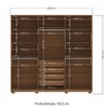 Guarda-Roupa Casal Coimbra 6 Portas 4 Gavestas Ripado 16524 Jatoba - Santos Andirá