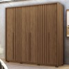 Guarda-Roupa Casal Coimbra 6 Portas 4 Gavestas Ripado 16524 Jatoba - Santos Andirá