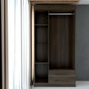 Guarda-Roupa Solteiro Sublime 3 Portas 2 Gavetas com Espelho Imbuia - Panorama Móveis