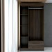 Guarda-Roupa Solteiro Sublime 3 Portas 2 Gavetas com Espelho Imbuia - Panorama Móveis