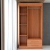 Guarda-Roupa Solteiro Sublime 3 Portas 2 Gavetas com Espelho Cinamomo - Panorama Móveis
