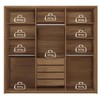 Guarda-Roupa Casal Coimbra 6 Portas 4 Gavetas com Espelho Ripado Jatoba/Areia - Santos Andirá