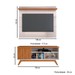 Rack com Painel para TV Até 55 Polegadas Luxe 1 Porta 1 Prataleira Off White/Freijó - Panorama Móveis