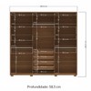 Guarda-Roupa Casal Coimbra 6 Portas 4 Gavetas com Espelho Ripado 16524 Jatoba - Santos Andirá