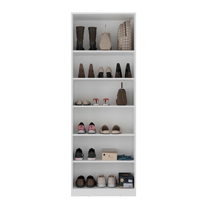 Sapateira Lia 1 Porta 5 Prateleiras 100% Mdf  Branco - Pnr Móveis