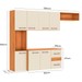 Cozinha Compacta Gianna 7 Portas 2 Gaveta Cinamomo/Off White - Pnr Móveis