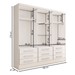 Guarda-Roupa Casal Maragogi 3 Portas 9 Gavetas com Espelho Branco - Panorama Móveis