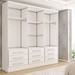 Guarda-Roupa Casal Maragogi 3 Portas 9 Gavetas com Espelho Branco - Panorama Móveis