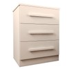 Mesa de Cabeceira Tulum com 3 Gavetas Branco - Panorama Móveis