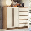 Cômoda Málaga Gold 2 Portas 5 Gavetas 3101 Jatoba/Areia - Santos Andirá