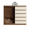 Cômoda Málaga Gold 2 Portas 5 Gavetas 3101 Jatoba/Areia - Santos Andirá