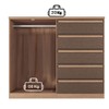 Cômoda Málaga Gold 2 Portas 5 Gavetas 3101 Wood/Terracota - Santos Andirá