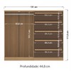 Cômoda Málaga Gold 2 Portas 5 Gavetas 3101 Wood/Terracota - Santos Andirá