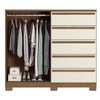Cômoda Málaga Gold 2 Portas 5 Gavetas Jatoba/Areia - Santos Andirá