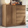 Cômoda Málaga Gold 2 Portas 5 Gavetas Jatoba - Santos Andirá