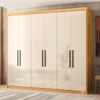 Guarda-Roupa Casal Venice 6 Portas 4 Gavetas 100% Mdf Cinamon/Off-White - Demóbile
