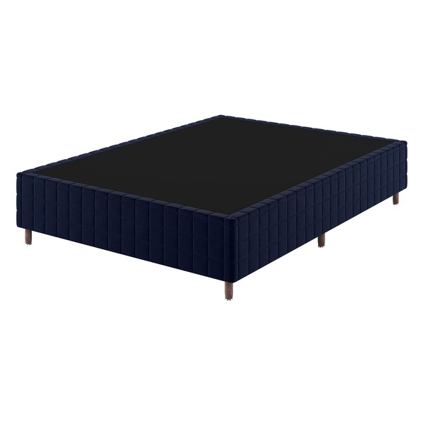 Base Cama Box Casal Lunare Turkey Azul - Vian